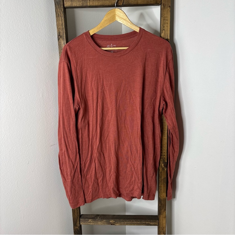 Fresh Clean Tees Men's Rust Long Sleeve Shirt Size L